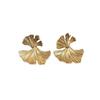 Delicate Ginkgos Leaf Earrings Alloy Fashion Accessories Party Wedding Ear Studs Suitable for Casual or Formal Occasions