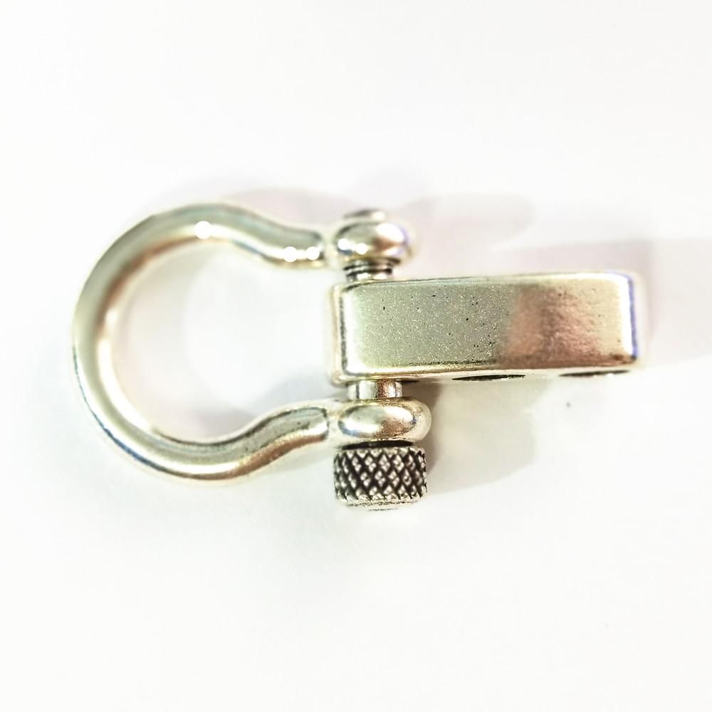 

Vintage D-Shaped Survival Buckle Set Fasteners Suitable for Bracelet Key Chain Backpack Hanging Clasp DIY Jewelry Accessory срібний