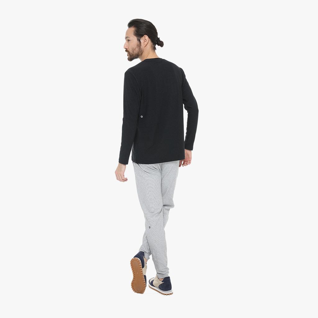Moseupocheu Wool Soft Long Sleeve T-Shirt Men (Black)