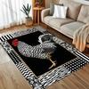 1PC French Rooster Art Print Carpet for Living Room Bedroom Bedside Sofa Table Floor Mat Home Area Rug Decor Large Size