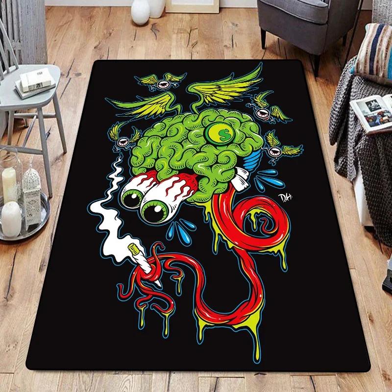 Funny Room Rugs Foot Carpets R-Rat Fink Entrance Doormat Kawaii Rug Floor Mats Bath Mat Kitchen Hallway Carpet Home Decor