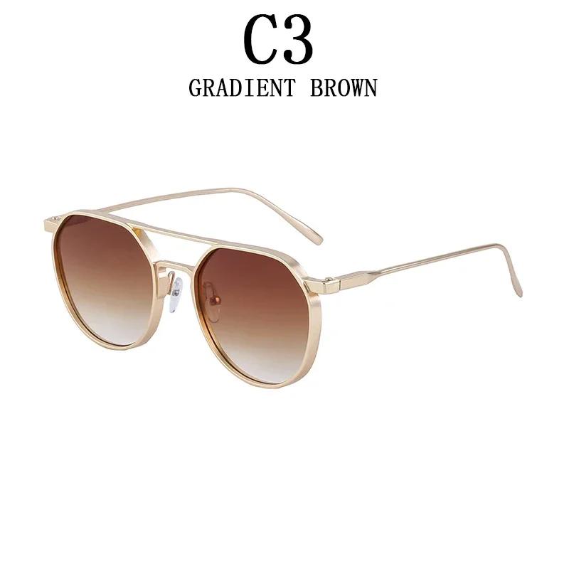 

New Vintage Sunglasses Metal Frame For Men Retro Oval Round Shades Luxury Pilot Glasses Brand Designer Uv400 Protection Eyewear