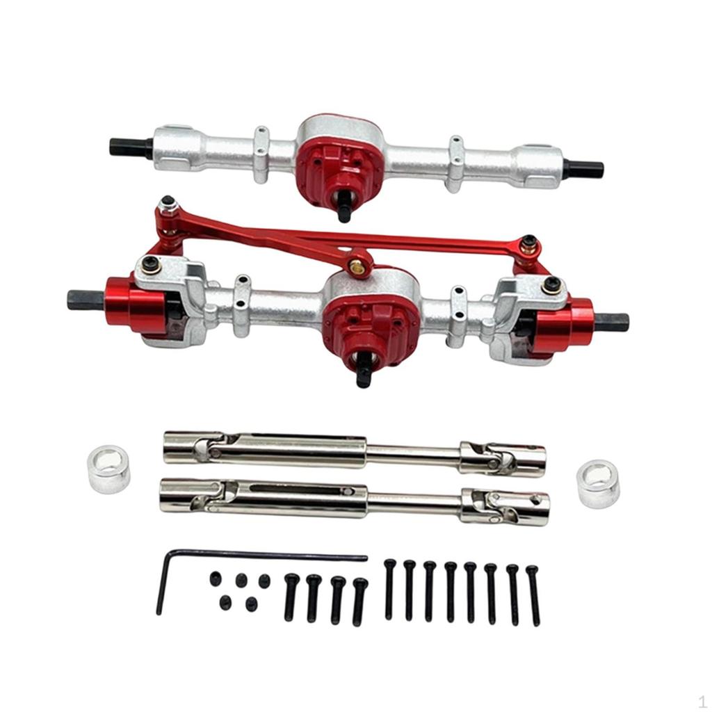 1/12 RC Front Rear Axle Assembly Car Accessory Modified Easy to Install with Drive Shaft