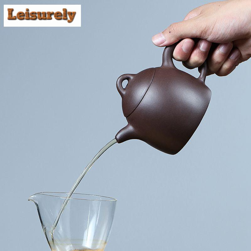 330 ml Klasyczne czajniczki z fioletowej gliny Yixing Ręcznie robiony garnek Qin Quan Surowa ruda Fioletowy czajnik błoto Chiński zestaw do herbaty Zisha Serwisy herbaciane Prezent
