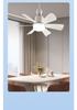 Silent Flower Pattern LED Ceiling Fan with E27 Base, Six Detachable Blades for Home, Bedroom, and Living Room.