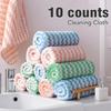Coral-Fleece Microfiber Cleaning Cloth Quick Drying Colourfast Soft Washable Window Cleaning Rag Thicken Cleaning Cloth