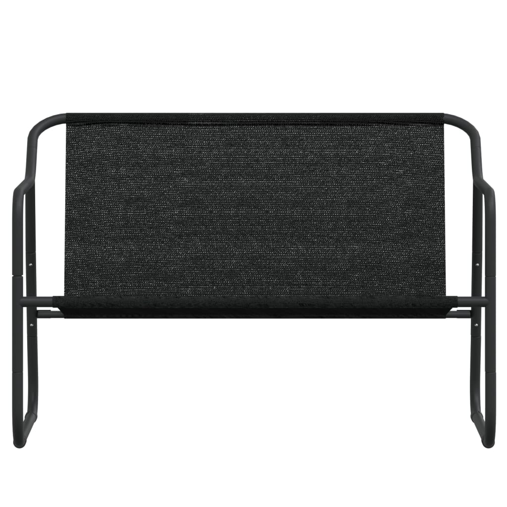 2 Seater Garden Bench with Cushions Anthracite Steel