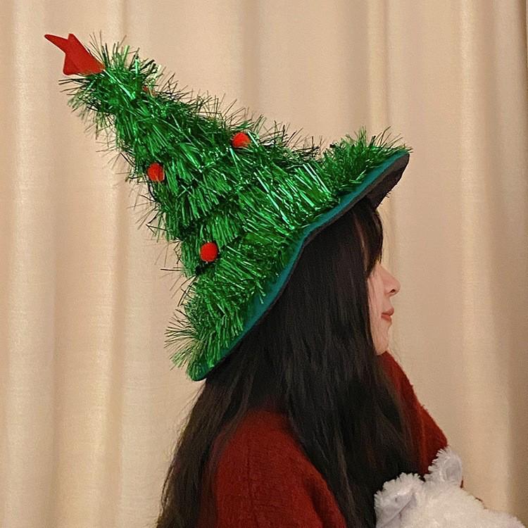 Korean Christmas Tree Hat for Adults & Kids - Festive Theme Party Costume & Photo Prop.