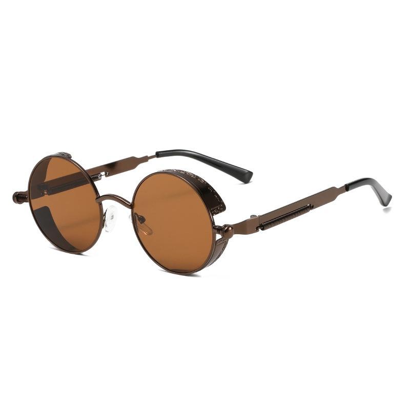 New Men Round Sunglasses Men Women Retro Punk Men's Fishing Eyeglasses Outdoor Shades Eyewear UV400