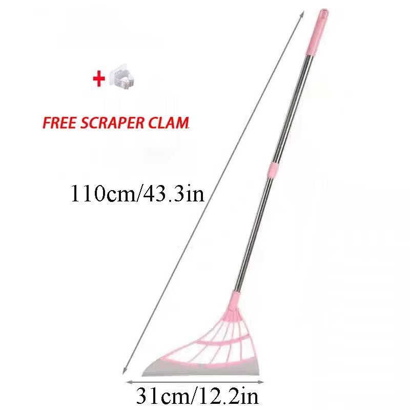 Silicone Broom Wiper Squeegee Long Handle Window Washing Mop Household Floor Glass Magic Scraper Hand-push Mirror Cleaning Tools