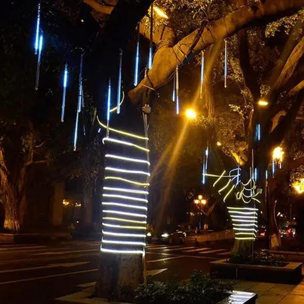 30CM Party LED Lights  Shower Rain Snowfalls  Tree Garden Outdoor