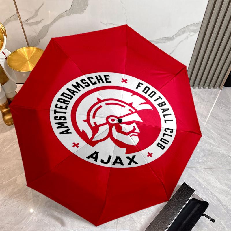 Ajax FC Umbrella with Automatic Open/Close & Self-8-Rib Heavy-Duty Umbrella, Compact Travel Umbrella Suitable for Outdoor