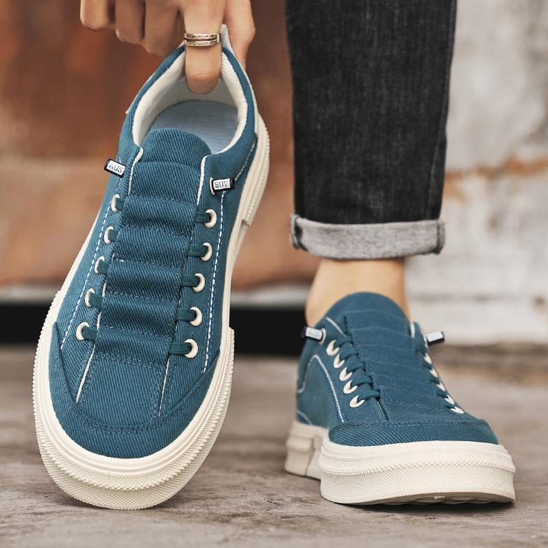 Frühlings- und Sommer Herren atmungsaktive leichte Segeltuchschuhe Studentenschuhe trendige vielseitige Sport Low-Top bequeme Freizeitschuhe