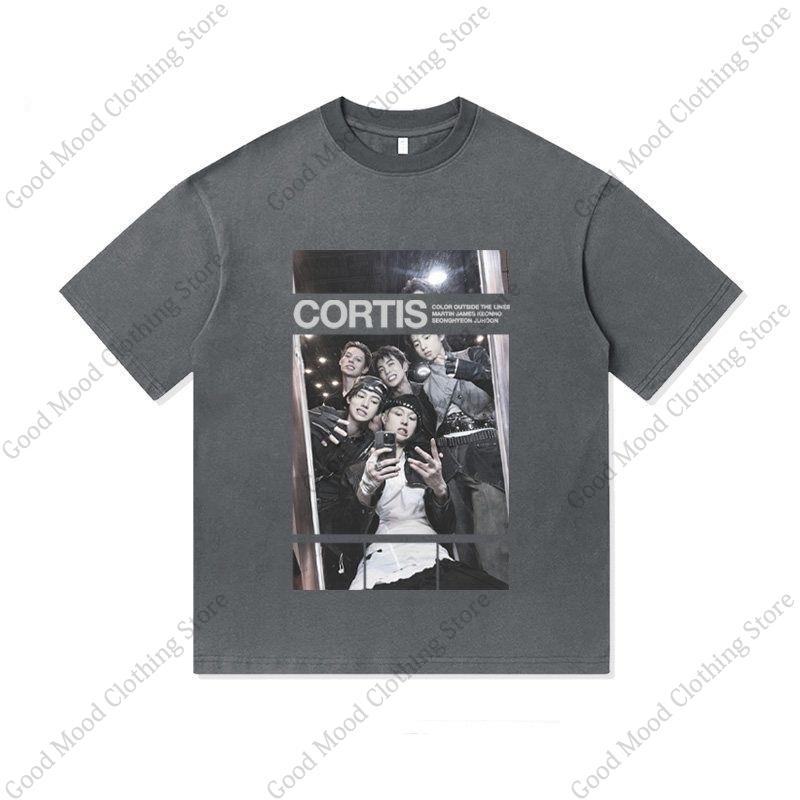 CORTIS T Shirt Streetwear Fashion Retro Cotton Short Sleeve Tee Top Kpop KEONHO JUHOON SEONGHYEON Print Unisex Women Casual Tshirt
