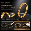 Elegant Full Circle Heart Ring: Fade-Resistant Gold Vacuum-Plated Titanium Steel, Korean Style Couple Ring, Women's Jewelry.