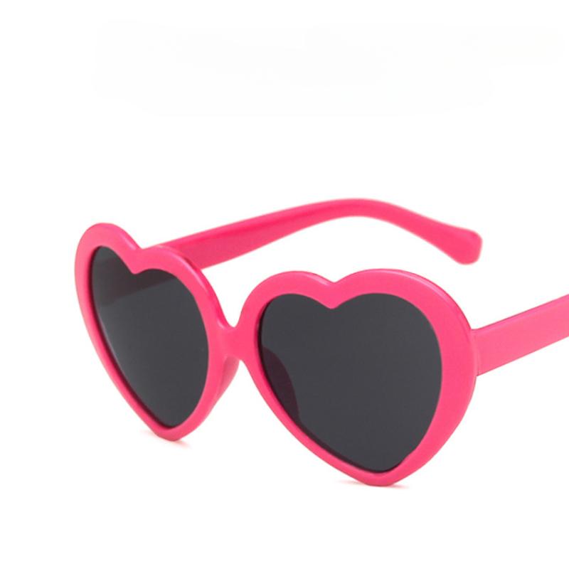 Kids Girls Pink Heart Sunglasses Cat Eye Vintage Designer UV400 Sun Glasses Women Fashion Black Red Heart Shape
