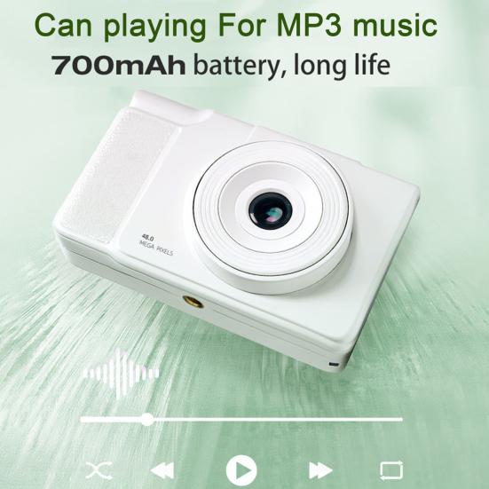 48MP digitální fotoaparát s LED přisvětlením 180stupňově výklopný displej Kompaktní design Přenosný fotoaparát Vlogging rekordér