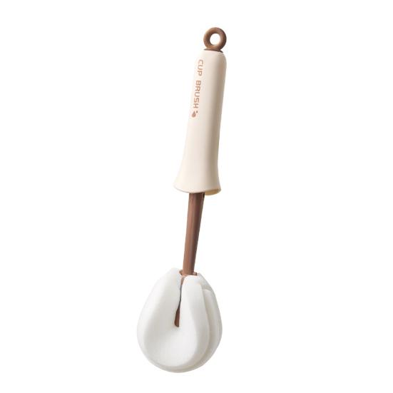 Two-in-One Design Cup Brush, Long Handle Cup Brush, Tea Stain Remover Brush, Bottles Straws Hanging Storage Cleaning Tool