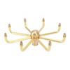 8 Holes Fountain Nozzles Brass Windmill Rotating Fountain Water Spray Head for Rockery Fish Pond
