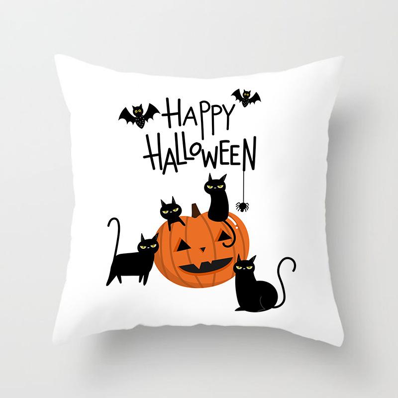 New Halloween Peach Skin Pillow Cover Festive Home Sofa Pillow Cover