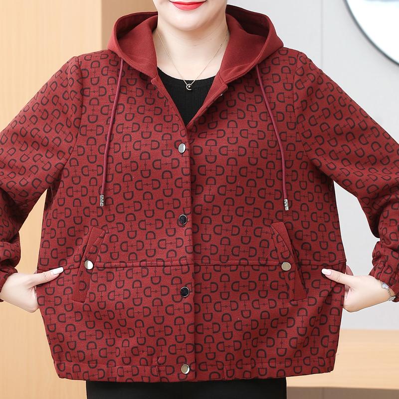 

Пальто женское среднего возраста, верхняя одежда больших размеров, элегантная женская куртка, повседневная женская одежда больших размеров 6XL красный