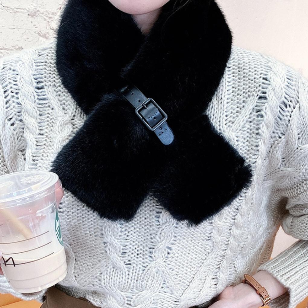 Petite Belt Short Muffler Winter Fur Scarf Women's Scarf