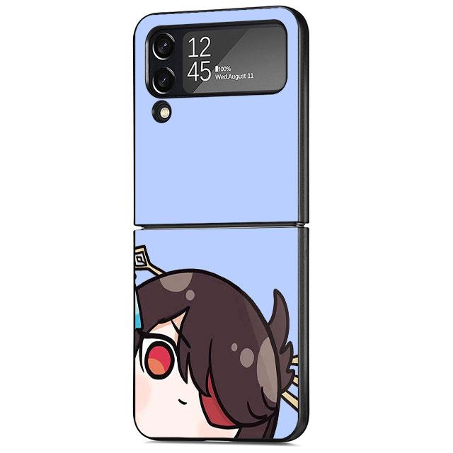 Hard PC Case for Samsung Galaxy Z Flip 4 Z Flip 3 5G ZFlip ZFlip3 zflip ZFlip4 Flip4 Hard PC Cases Cute Genshin Impact Coque