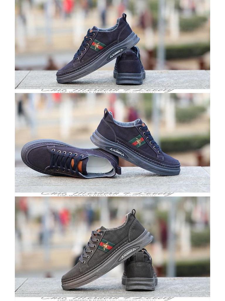 Herren 2025 Atmungsaktive Canvas Skate Schuhe - Geruchsresistent, Weiche Sohle, Abriebfest, Vielseitiges Freizeit-Schuhwerk.