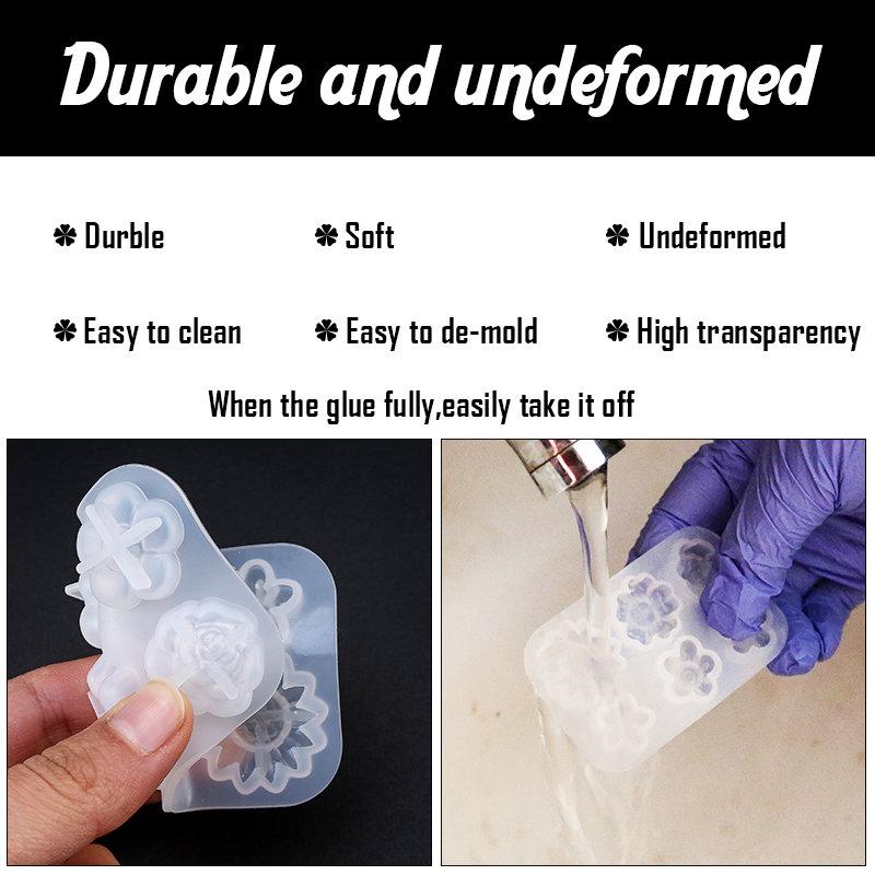 3D Flower Shaped Silicone Molds Candy Epoxy Resin Mold for Jewelry Making DIY Cell Phone Decorating Tool Crafts Handmade