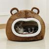 Funny Cat Bed Warm Pet House Soft Long Plush Kitten Lounger Cushion Small Dogs Tent Cave Beds for Cozy Cat House Mat Supplies
