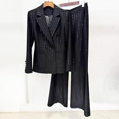 High Street Fashion Sequin Glitter Suit Jacket & Trousers Set - Early Spring 2026