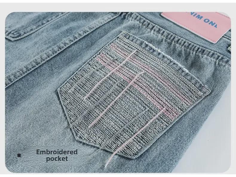 2024 New Summer Women's Tall High-Waisted Denim A-Line Mini Skirt - Slimming, Hip-Hugging, and Lightweight