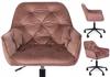 Pink Velour Swivel Chair Rotating Armchair For A Girl Milan 2