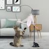 Feather Interactive Cat Toy Powerful Suction Cup Handfree Cat Stick Playing Kitten Playing Teaser Wand Toy Cat Wand Pet Supplies
