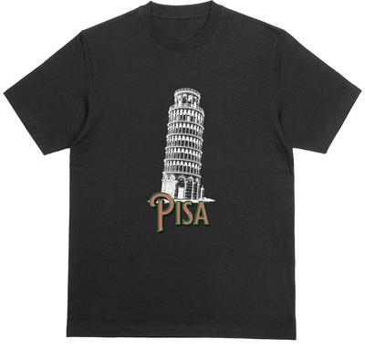 Maglietta PISA | Maglietta Torre Pendente di Pisa Italia | Top Souvenir Turistico per Vacanze