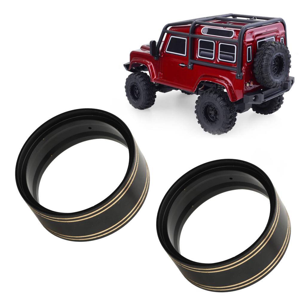 2PCS 1.9in Beadlock Wheel  s with Hole     Replacement for   SCX10 II 90046 1Celsius10 RC Crawler