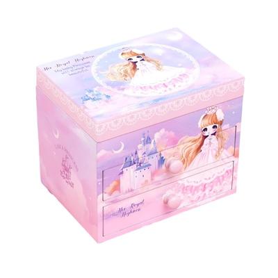 Boîte à musique en bois Southern Wind, coffret à bijoux, boîte à jouets pour filles avec miroir, Accessories Co., Ltd.. Enfants (Princesse incluse)
