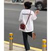 Large size fat MM American retro design letter short-sleeved T-shirt women's loose and thin versatile couple half-sleeved top