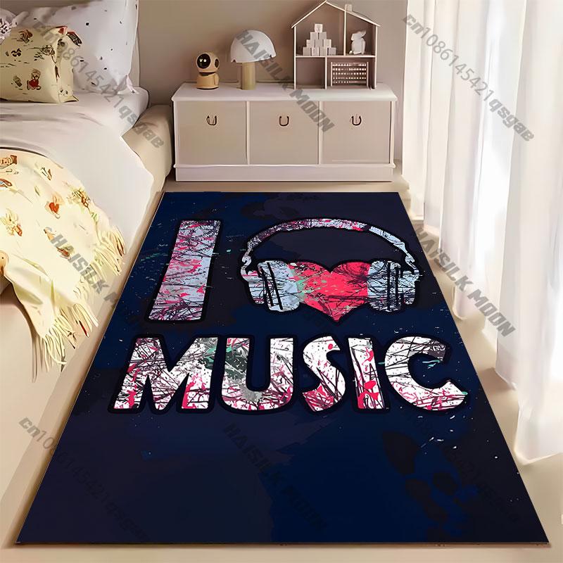 Tappeto per amare l'ascolto della musica Tappeto Yoga Soggiorno Decorazione stanza Tappetino per gattonare bambini Zerbino Tappeto per aree Tappeto per giochi