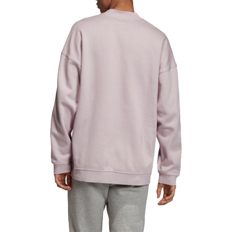 Adidas Originals Trefoil Casual Sports Crew Neck Sweatshirt Men Tops Light-Pink Purple Grey ED6123