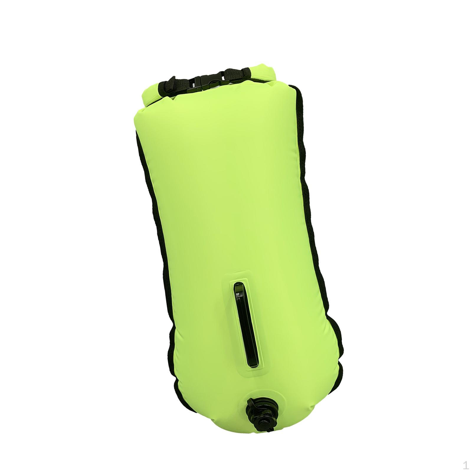 

Swim Buoy Float 28L Adjustable Highly Visible for Surfers Rafting Lifeguards зелёный
