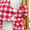 Breathable Pet Summer Clothes Fashion Cat Plaid Skirt Comfortable Dog Princess Skirt  Small Animal