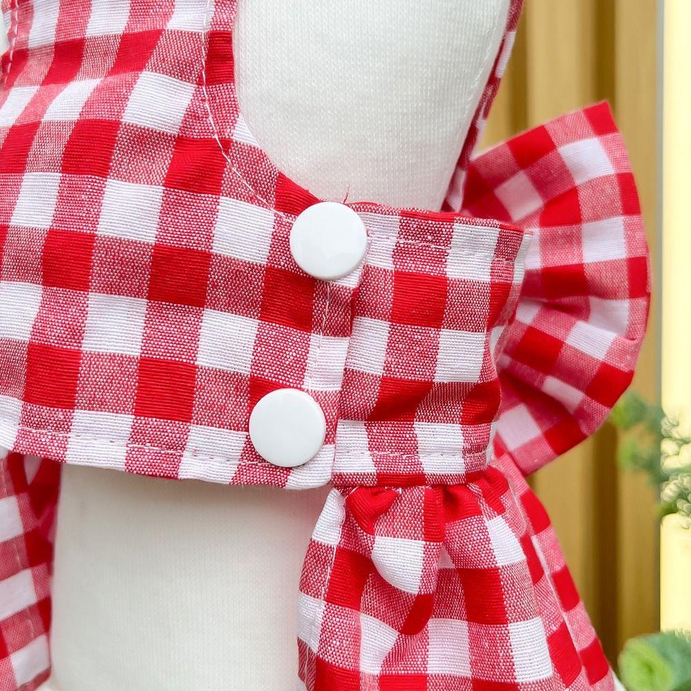 Breathable Pet Summer Clothes Fashion Cat Plaid Skirt Comfortable Dog Princess Skirt Small Animal