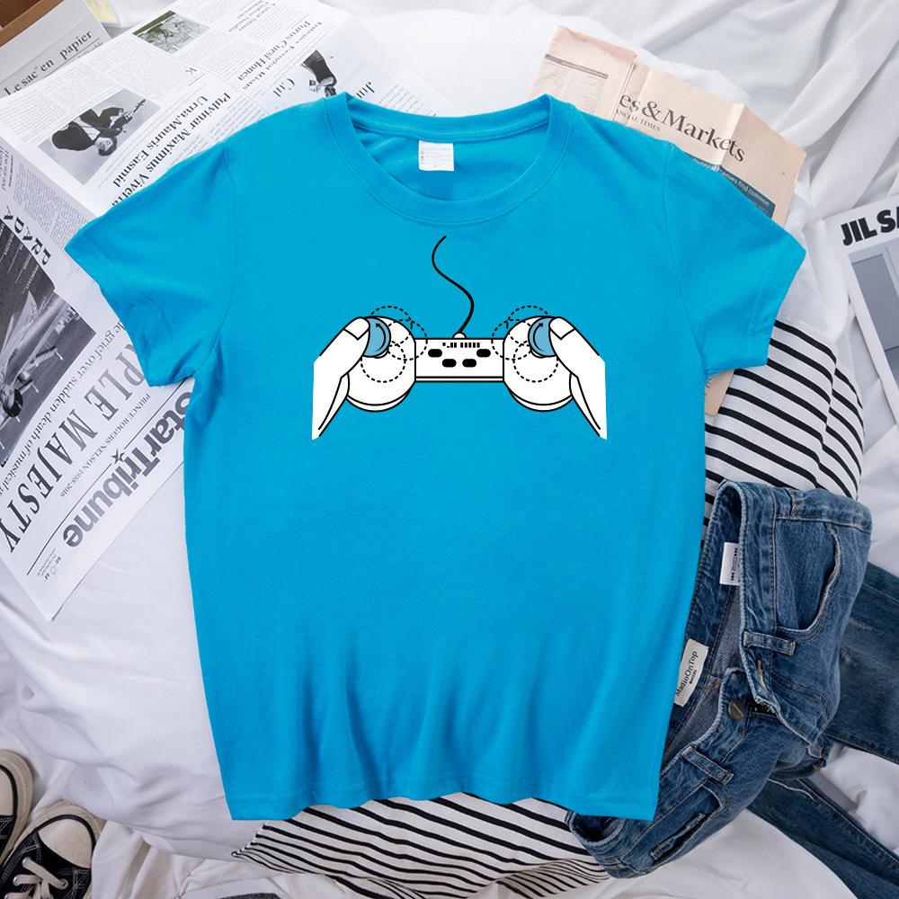 Neuartige kreative Spielkonsole 3D-gedrucktes Muster Damen-Shirt Kurzarm T-Shirt
