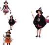 Whimsical Children Halloween Witch Dress For Girls With Cozy Material And Chic Design