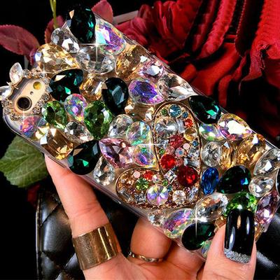 Luxe 3D Kleur Diamond Case Strass Bling Cover fundas coque Voor Samsung S22 S23 ultra s20 FE S10 S9 S8 plus A12 A22 A32 A52 A72/iphone 14 pro max
