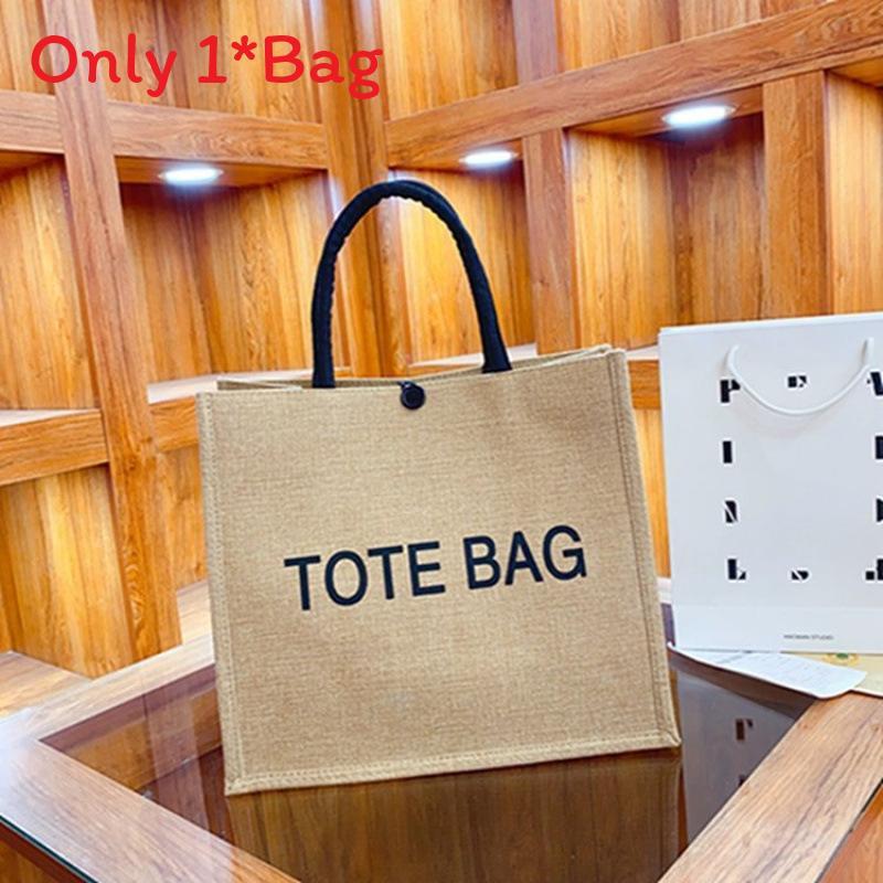 Snoopy Mickey Pattern Tote Bag With Cotton Linen Material For Daily Use And Trendy Casual Style