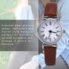 Exquisito Pequeño Sencillo Moda Mujer Reloj de Vestir Retro Cuero Mini Reloj de Pulsera (café)