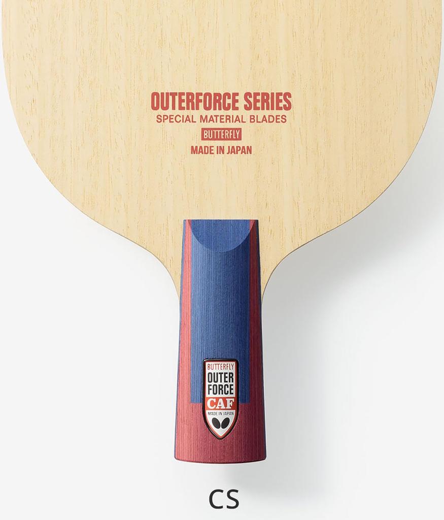 Butterfly Outerforce CAF CS blade - professional table tennis blade - control assist fiber blade - traditional or reverse backhand penhold handle