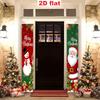 Merry Christmas Door Banner Couple Snowman Santa 1 Pair Polyester 30x180cm Indoor Outdoor Decor